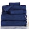 Hastings Home Ribbed 100 Percent Cotton 10 Piece Towel Set - Navy 517996WKQ - alternate 1